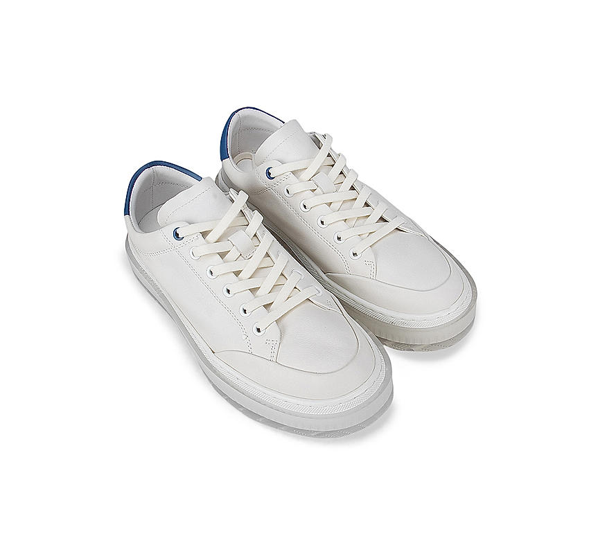 White Low Top Leather Sneakers