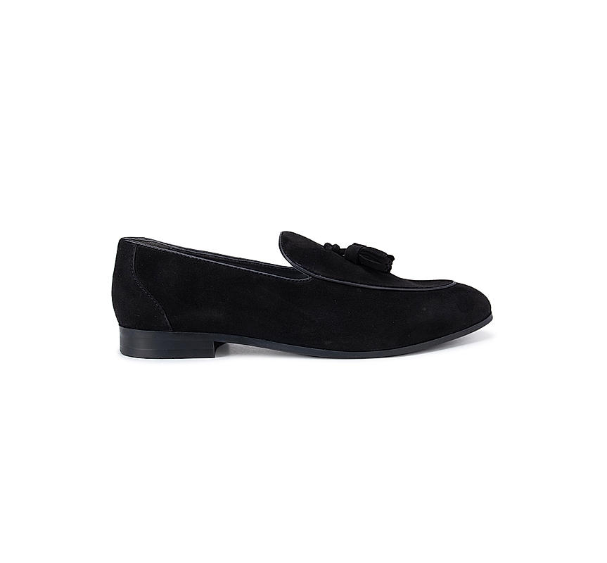 Suede Loafers With Tassels