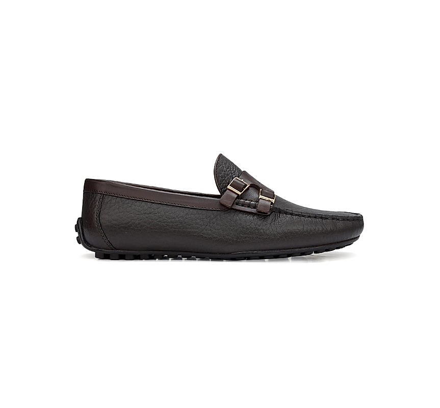 Brown Monk Strap Style Moccasins