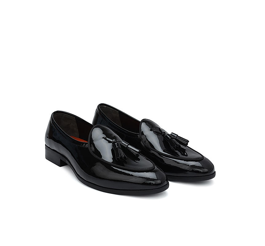 Black Patent Leather Loafers