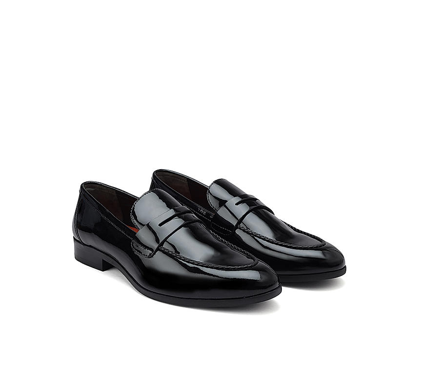 Black Patent Leather Loafers