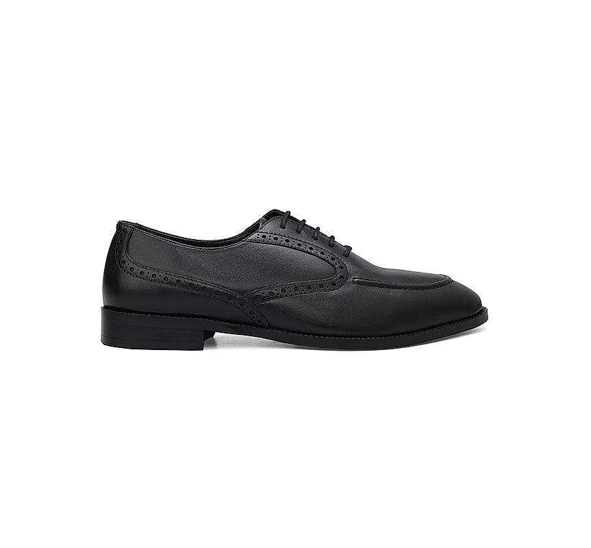 Black Leather Brogue Lace Ups