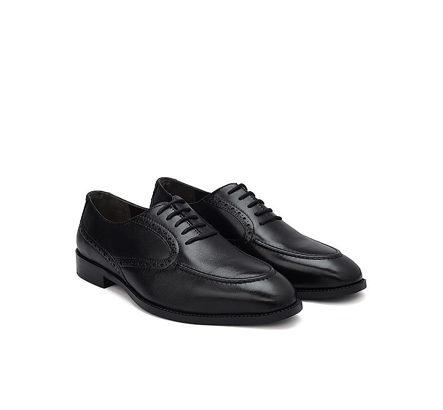 Black Leather Brogue Lace Ups