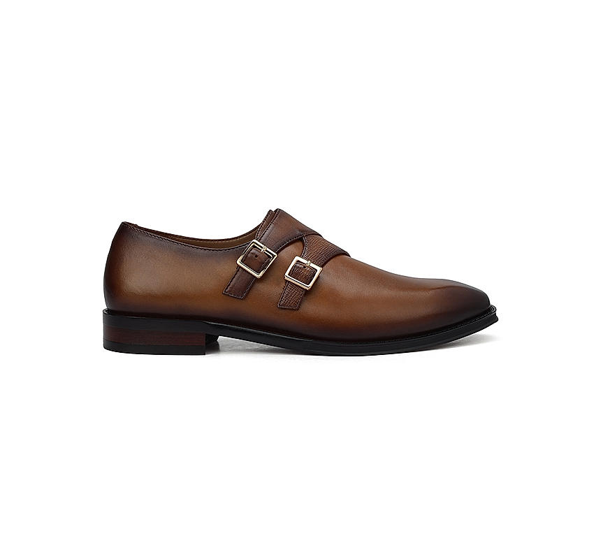 Tan Leather Monk Straps