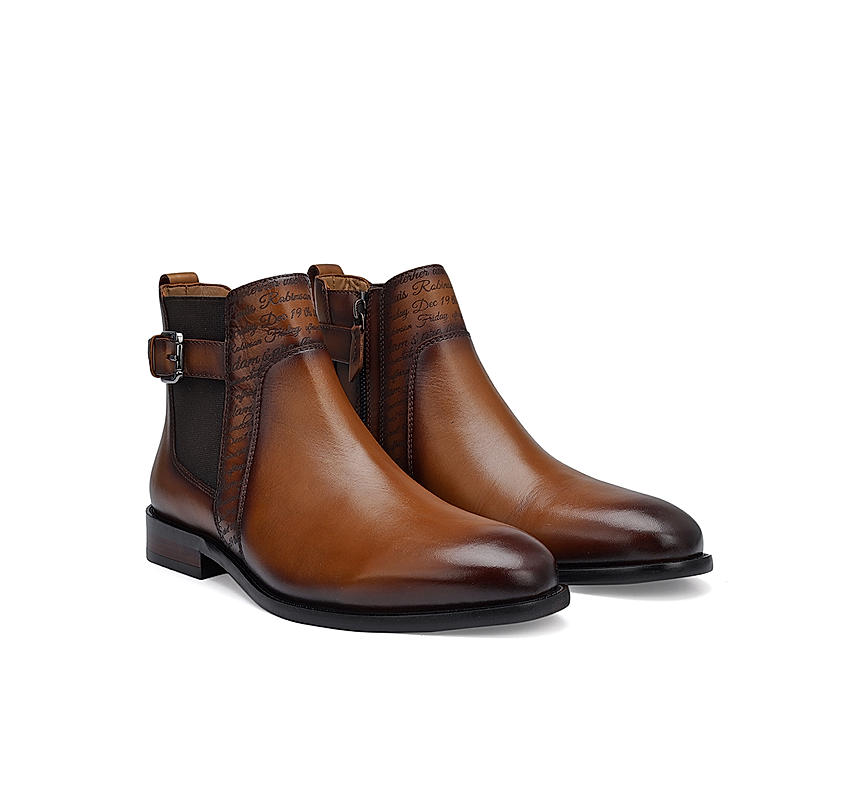 Tan Signato Leather Boots