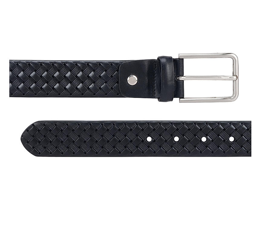 Black Mat Embossed Men's Belt