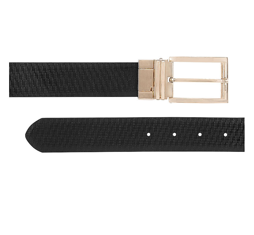 Black and Tan Textured Reversible Belt