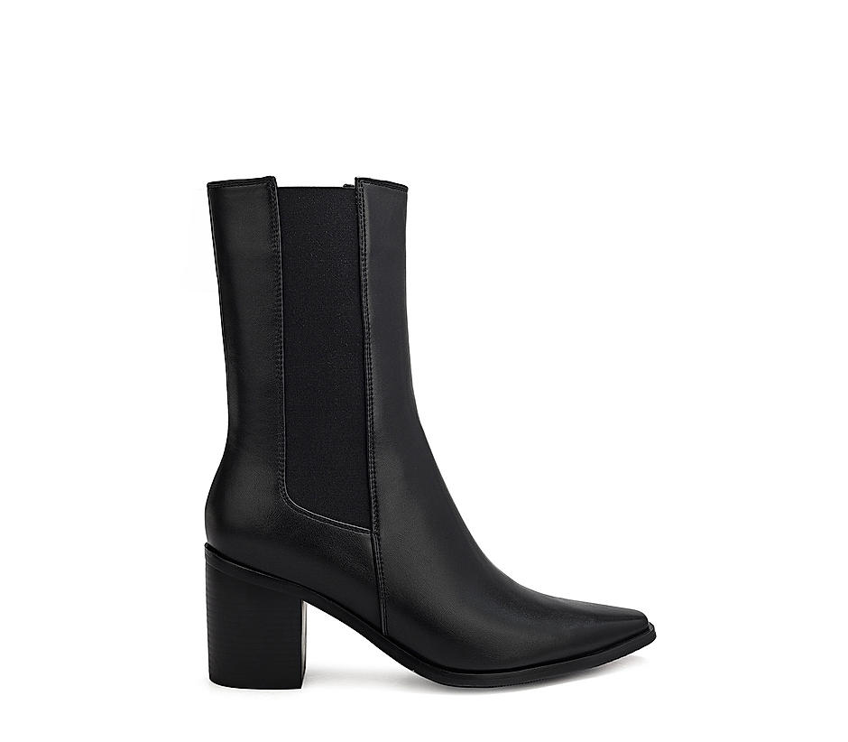 Black ankle best sale boot block heel