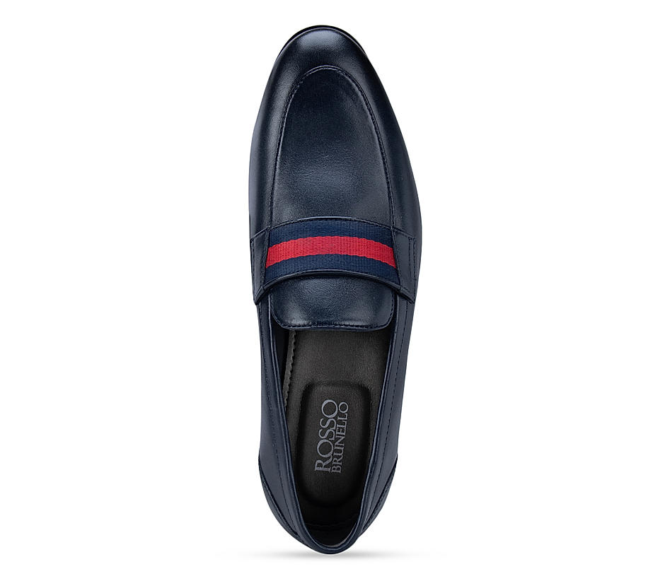 Blue Loafers With Contrast Panels