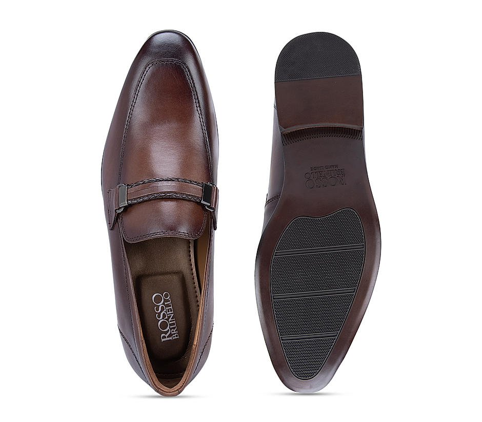 Coffee Leather Loafers