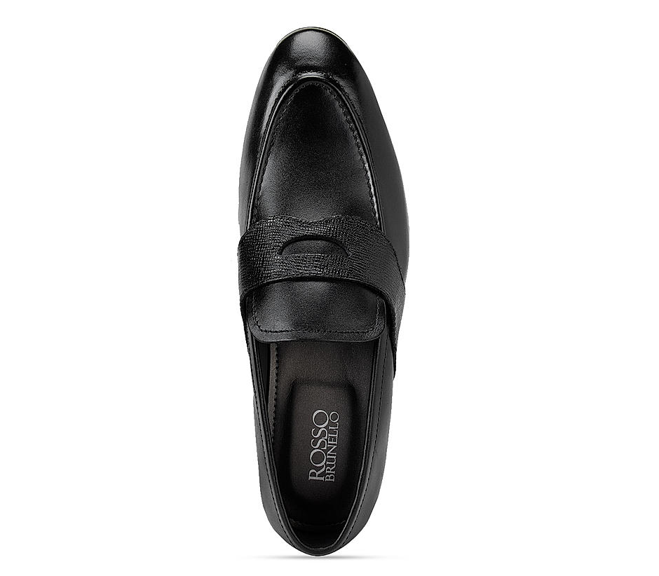 rosso brunello black loafers