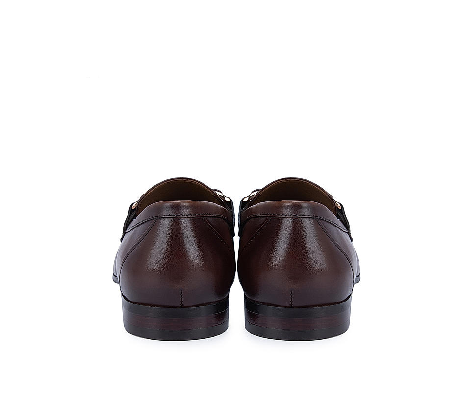 Coffee Leather Loafers