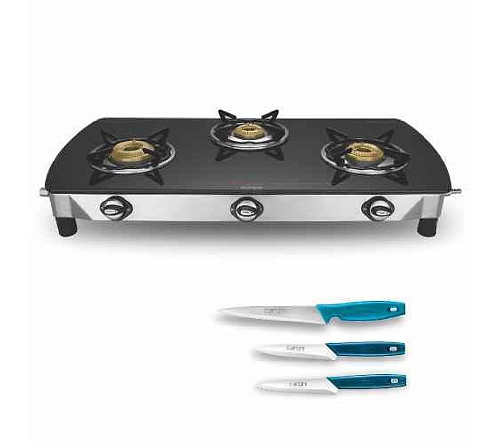 Buy Preethi Blaze 3 Burner Get Free Godrej Cartini Knife Set
