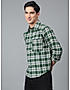 KOTTY MENS REGULAR FIT CHECKERED SPREAD COLLAR CASUAL SHIRTS