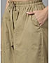 KOTTY WOMENS COTTON BLEND BROWN STRAIGHT FIT CARGO PANT