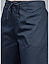 KOTTY WOMENS COTTON BLEND BLUE STRAIGHT FIT CARGO PANT