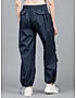 KOTTY WOMENS COTTON BLEND BLUE STRAIGHT FIT CARGO PANT