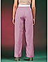 KOTTY WOMENS VISCOSE RAYON PINK STRAIGHT FIT CASUAL PANT