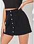 KOTTY WOMENS COTTON LYCRA BLEND BLACK DENIM SKIRTS