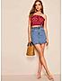 KOTTY WOMENS COTTON LYCRA BLEND BLUE DENIM SKIRTS