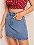 KOTTY WOMENS COTTON LYCRA BLEND BLUE DENIM SKIRTS