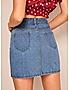 KOTTY WOMENS COTTON LYCRA BLEND BLUE DENIM SKIRTS