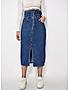 KOTTY WOMENS COTTON LYCRA BLEND BLUE DENIM SKIRTS