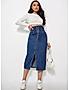 KOTTY WOMENS COTTON LYCRA BLEND BLUE DENIM SKIRTS