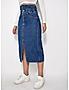 KOTTY WOMENS COTTON LYCRA BLEND BLUE DENIM SKIRTS