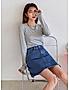 KOTTY WOMENS COTTON LYCRA BLEND BLUE DENIM SKIRTS