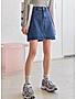 KOTTY WOMENS COTTON LYCRA BLEND BLUE DENIM SKIRTS