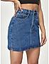 KOTTY WOMENS COTTON LYCRA BLEND BLUE DENIM SKIRTS