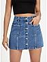 KOTTY WOMENS COTTON LYCRA BLEND BLUE DENIM SKIRTS