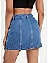 KOTTY WOMENS COTTON LYCRA BLEND BLUE DENIM SKIRTS