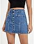 KOTTY WOMENS COTTON LYCRA BLEND BLUE DENIM SKIRTS