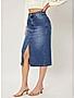 KOTTY WOMENS COTTON LYCRA BLEND BLUE DENIM SKIRTS