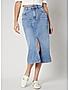 KOTTY WOMENS COTTON LYCRA BLEND LIGHT BLUE DENIM SKIRTS