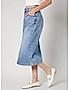 KOTTY WOMENS COTTON LYCRA BLEND LIGHT BLUE DENIM SKIRTS