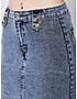 KOTTY WOMENS COTTON LYCRA BLEND BLUE DENIM SKIRTS