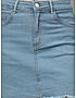 KOTTY WOMENS COTTON LYCRA BLEND LIGHT BLUE DENIM SKIRTS