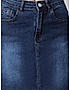 KOTTY WOMENS COTTON LYCRA BLEND DARK BLUE DENIM SKIRTS