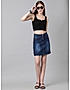 KOTTY WOMENS COTTON LYCRA BLEND DARK BLUE DENIM SKIRTS