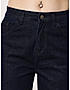 KOTTY Womens Regular Dark Blue High Rise Solid Jeans