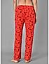 KOTTY Red Printed Cotton Women T-Shirt and Pyjama Set