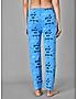 KOTTY Blue Print Cotton Women T-Shirt and Pyjama Set