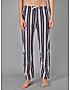 KOTTY Blue Striped Cotton Women T-Shirt and Pyjama Set