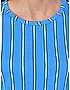 KOTTY Blue Striped Cotton Women T-Shirt and Pyjama Set