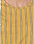 KOTTY Yellow Striped Cotton Women T-Shirt and Pyjama Set