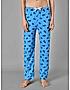 KOTTY Blue Printed Cotton Women T-Shirt and Pyjama Set