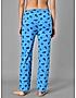 KOTTY Blue Printed Cotton Women T-Shirt and Pyjama Set